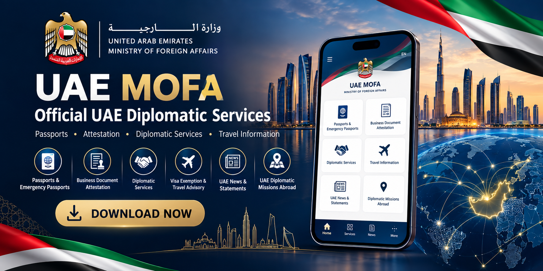 Your Gateway to Government Services: A First Look at the UAE MOFA App